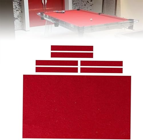 PRMTYUP Billard -Tischdecke Billardtisch Tuch Nylon & fühlten Sich gemischt Billardschutz mit 6 Stoffstreifen,Rot,8FT PRMTYUP Billard -Tischdecke Billardtisch Tuch Nylon & fühlten Sich gemischt Billardschutz mit 6 Stoffstreifen,Rot,8FT von PRMTYUP