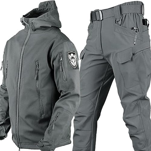 PRMTYUP MilitäRische Softshell-AnzüGe, Taktische Jacke Und Hose, Armee-Kampfanzug, Wasserdichtes Camouflage-Uniform-Set FüR MäNner, Jacke, Hose, Jagdbekleidung,02,L PRMTYUP MilitäRische Softshell-AnzüGe, Taktische Jacke Und Hose, Armee-Kampfanzug, Wasserdichtes Camouflage-Uniform-Set FüR MäNner, Jacke, Hose, Jagdbekleidung,02,L von PRMTYUP