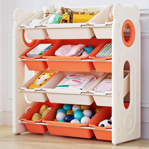 PRMTYUP Regal Zur Spielzeugaufbewahrung, Multifunktionaler Organizer Fürs Kinderzimmer, Kindermöbelset, Spielzeugschrank, Für Spielzimmer, Schlafzimmer, Wohnzimmer,A2 von PRMTYUP