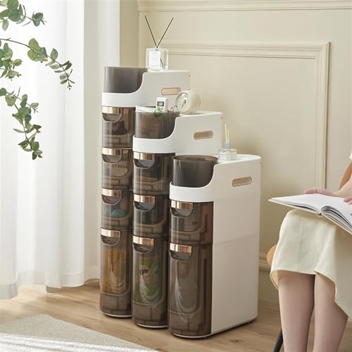 PRMTYUP Schlanker Badezimmerspeicherschrank Wasserdicht Schmale Aufbewahrung des Badezimmers Badezimmerspeicherbodenschrank Mit Schubladen,3 Tier PRMTYUP Schlanker Badezimmerspeicherschrank Wasserdicht Schmale Aufbewahrung des Badezimmers Badezimmerspeicherbodenschrank Mit Schubladen,3 Tier von PRMTYUP