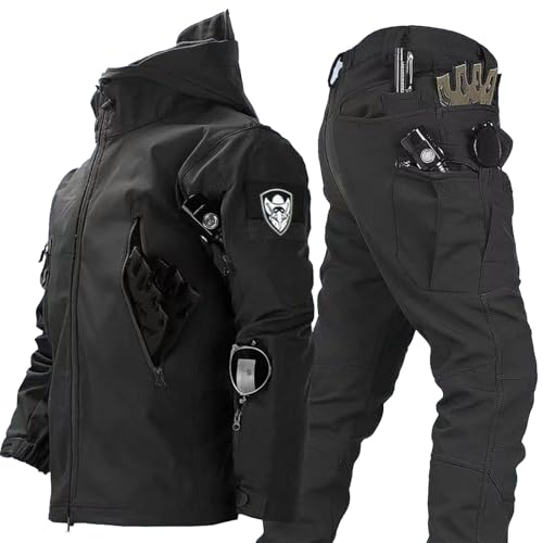 PRMTYUP Taktische Jacke Und Hose, Wasserdichtes Camouflage-Uniform-Set FüR MäNner, Armee-Kampfanzug, Softshell-Jacke FüR MäNner, Taktische Uniformen, Wasserdicht, Leicht,04,XXL PRMTYUP Taktische Jacke Und Hose, Wasserdichtes Camouflage-Uniform-Set FüR MäNner, Armee-Kampfanzug, Softshell-Jacke FüR MäNner, Taktische Uniformen, Wasserdicht, Leicht,04,XXL von PRMTYUP