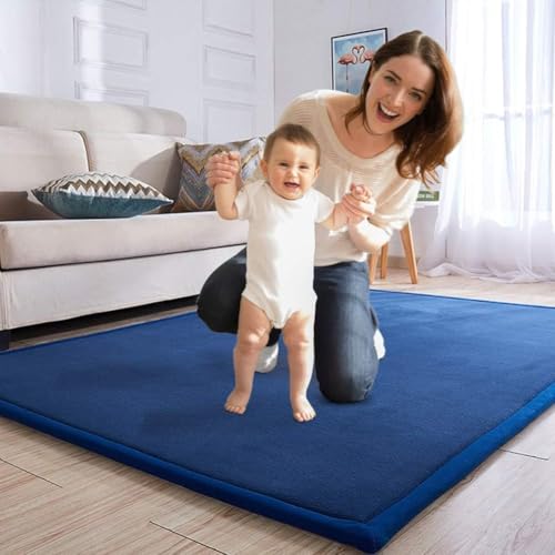 PRMTYUP Tatami-Teppiche Aus Korallensamt, Moderner, Weicher Und Bequemer Schaumstoffteppich, Rutschfester, Dicker, Haarloser Babyteppich Spielmatten FüR Kinder, FüR Kinderzimmer,03,150 * 200cm von PRMTYUP