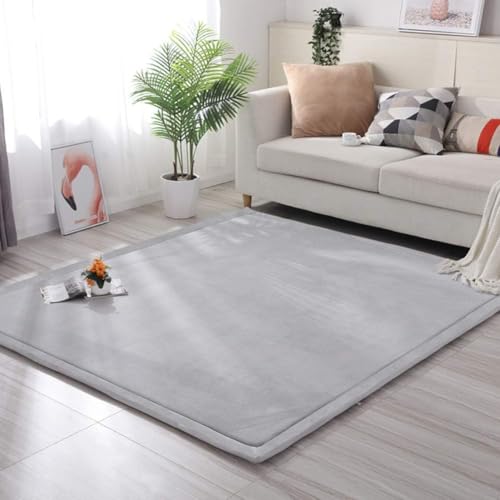 PRMTYUP Tatami-Teppiche Aus Korallensamt, Moderner, Weicher Und Bequemer Schaumstoffteppich, Rutschfester, Dicker, Haarloser Babyteppich Spielmatten FüR Kinder, FüR Kinderzimmer,08,100 * 100cm von PRMTYUP