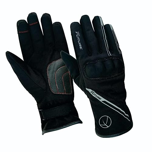 PRO FUTURE Motorrad-Handschuhe, für Motorroller, Touring, Winter, wasserdicht, gepolstert, Schwarz mit doppeltem Touch (XXXL) von PRO FUTURE