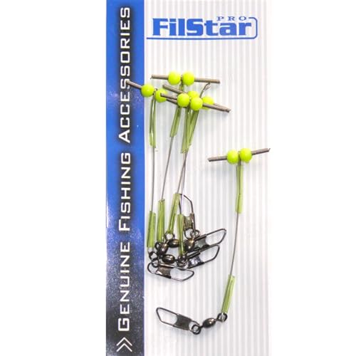 PRO FILSTAR 5 Stück Abstandshalter mit Wirbel - Anti Tangle Boom - Köderfisch Montage - Paternoster Hering Rig - Angelwirbel Heringssystem - Angeln auf Heringe - Heringsangeln - Fishing Accessories PRO FILSTAR 5 Stück Abstandshalter mit Wirbel - Anti Tangle Boom - Köderfisch Montage - Paternoster Hering Rig - Angelwirbel Heringssystem - Angeln auf Heringe - Heringsangeln - Fishing Accessories von PRO Filstar