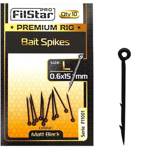PRO FILSTAR Bait Spikes 0,6x15mm 10 Stück - Boilies Spikes fur Angelhaken - Angeln Karpfen Zubehör - Boilie Haken - Boilie Nadel - Pop Up Boilies - Angelzubehör für Feeder - Karpfenangeln Montage PRO FILSTAR Bait Spikes 0,6x15mm 10 Stück - Boilies Spikes fur Angelhaken - Angeln Karpfen Zubehör - Boilie Haken - Boilie Nadel - Pop Up Boilies - Angelzubehör für Feeder - Karpfenangeln Montage von PRO Filstar