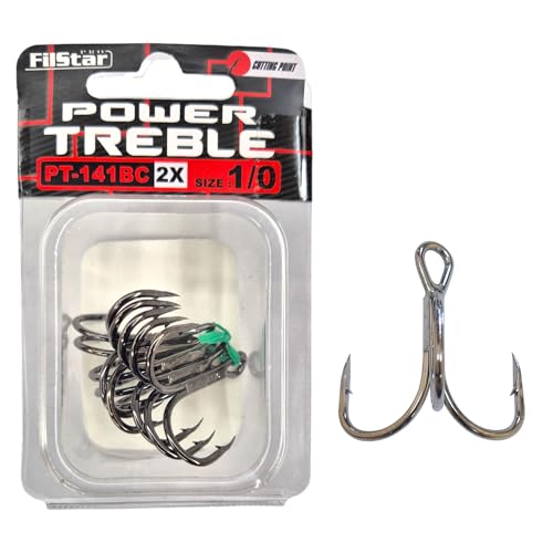 PRO FILSTAR Drillingshaken Set N1/0 5 STK- Drillinge Angelhaken Set - Treble Fishing Hooks Sport Set - Angeln Haken - Kunstköder Jighaken - Hecht Wels Zander Angel Haken - Wobbler & Pilker Jig Haken PRO FILSTAR Drillingshaken Set N1/0 5 STK- Drillinge Angelhaken Set - Treble Fishing Hooks Sport Set - Angeln Haken - Kunstköder Jighaken - Hecht Wels Zander Angel Haken - Wobbler & Pilker Jig Haken von PRO Filstar
