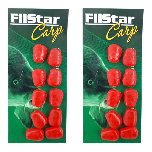 PRO FILSTAR Kunstköder Set Mais 20 Rot Stück - Künstlicher Karpfen Angelköder Set - Karpfenköder - Angel Köder - Haken Angelzubehör - Weichen Köder - Boilies Stopper - Method Feeder Bait – Gummiköder PRO FILSTAR Kunstköder Set Mais 20 Rot Stück - Künstlicher Karpfen Angelköder Set - Karpfenköder - Angel Köder - Haken Angelzubehör - Weichen Köder - Boilies Stopper - Method Feeder Bait – Gummiköder von PRO Filstar