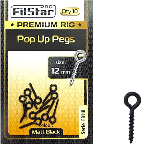 PRO FILSTAR Pop Up Pegs für Boilies 10 Stücke 12mm - Köder Schrauben Pop Up für Angelhaken - Karpfenangeln Schraube - Fischköder Schrauben - Angeln Karpfen Futter Zubehör - Pop Up Karpfenhaken Boilie PRO FILSTAR Pop Up Pegs für Boilies 10 Stücke 12mm - Köder Schrauben Pop Up für Angelhaken - Karpfenangeln Schraube - Fischköder Schrauben - Angeln Karpfen Futter Zubehör - Pop Up Karpfenhaken Boilie von PRO Filstar