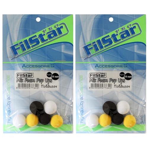 PRO FILSTAR Zig Rig Pop Up Foam Mix 12 STK, 14mm - Köder Pop Up für Angelhaken - Pop Up Angeln - Karpfen Köder - Karpfenangeln Montage - Fischköder - Futter Zubehör - Pop Ups Karpfenhaken Set PRO FILSTAR Zig Rig Pop Up Foam Mix 12 STK, 14mm - Köder Pop Up für Angelhaken - Pop Up Angeln - Karpfen Köder - Karpfenangeln Montage - Fischköder - Futter Zubehör - Pop Ups Karpfenhaken Set von PRO Filstar