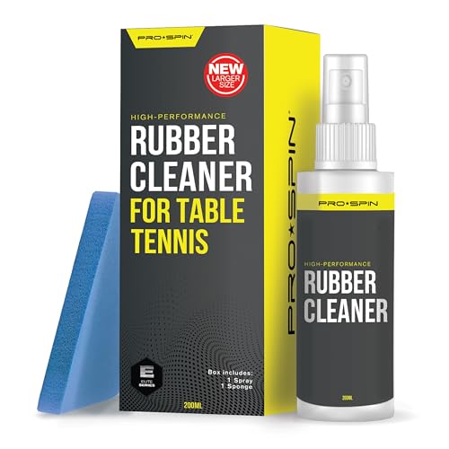 PRO SPIN Tischtennis-Gummi-Reinigungsset – 200 ml Tischtennisschläger-Reiniger und Schwamm im Lieferumfang enthalten | Staub entfernen PRO SPIN Tischtennis-Gummi-Reinigungsset – 200 ml Tischtennisschläger-Reiniger und Schwamm im Lieferumfang enthalten | Staub entfernen von PRO SPIN