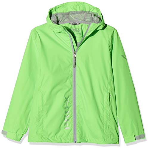 PRO-X elements Kinder Regenjacke FLASHY I Atmungsaktive Windbreaker mit Handytasche, Packsack & Kapuze I Wasserdichte Kinderjacke für Jungen & Mädchen von PRO-X elements