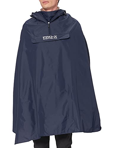 PRO-X elements Rad-Poncho PASO mit großer Brusttasche I Regenponcho mit Kapuze, Reflexstreifen & verschweißten Nähten I Damen & Herren Regencape von PRO-X elements