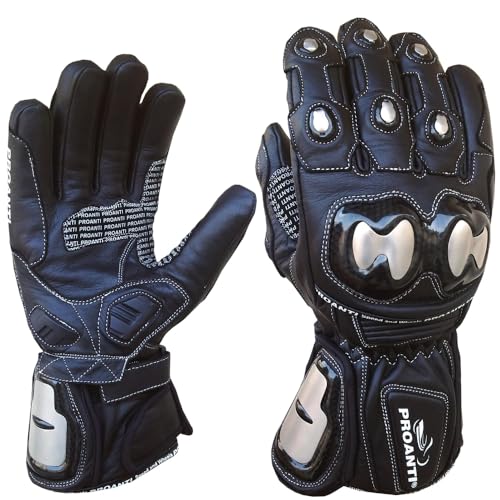 PROANTI Motorradhandschuhe Regen Winter Race Leder Motorrad Handschuhe - Größe XL von PROANTI