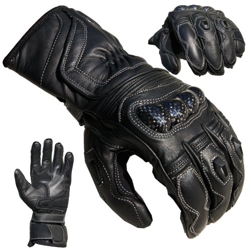 PROANTI Motorradhandschuhe Racing Leder Motorrad Handschuhe - Größe M von PROANTI