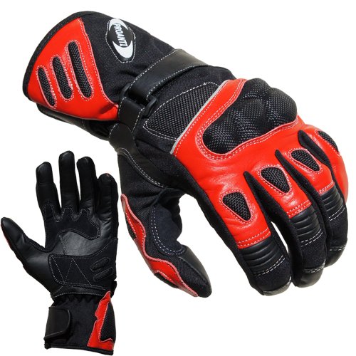 PROANTI Sommer City Motorradhandschuhe | Motorrad Handschuhe aus Nylon-Cordura und Leder | strapazierfähige Rindsleder-Innenfläche | optimale Passform | angenehmer Griff | Protektoren | Rot,Größe XL PROANTI Sommer City Motorradhandschuhe | Motorrad Handschuhe aus Nylon-Cordura und Leder | strapazierfähige Rindsleder-Innenfläche | optimale Passform | angenehmer Griff | Protektoren | Rot,Größe XL von PROANTI
