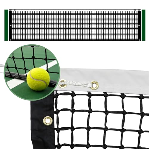 PROGOAL Professionelles Tennisnetz, 12 m, robustes Nylon-Netz, hohe Festigkeit, nicht verformend, Standard-Ersatz-Tennisnetz mit 2 Fiberglas-Dübeln, kompatibel mit allen gängigen Tennispfosten für den von PROGOAL