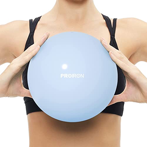 PROIRON Gymnastikball Klein 25cm, Pilates Ball mit Trainingsanweisungen, Fitnessball Klein mit aufblasbarem Strohhalm, Gym Ball für Pilates, Yoga, Ganzkörpertraining - Blau von PROIRON