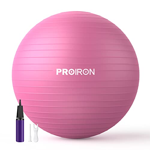 PROIRON Gymnastikball Pezziball Sitzball Trainingsball Fitnessball & Balance für Core-Training mit Pumpe Anti Burst Pilates Ball Robuster für Erwachsene Büro Pezzibälle Gymnastikbälle von PROIRON