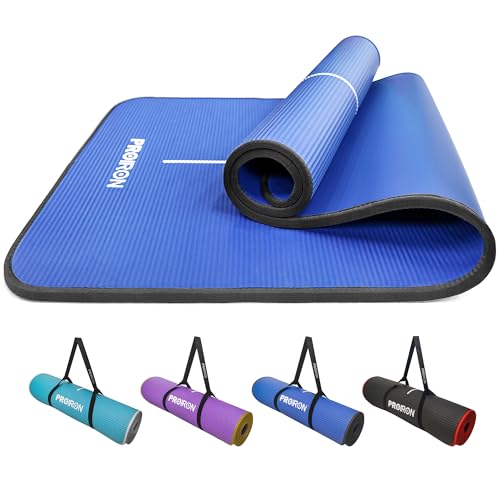 PROIRON Gymnastikmatte, Turnmatte für Zuhause mit Tragegurt Trainingsmatte Rutschfest, Yoga Matte Dick 10/15mm und Sportmatte Fitnessmatte Yogamatte Pilates Matte für Heimtraining… von PROIRON