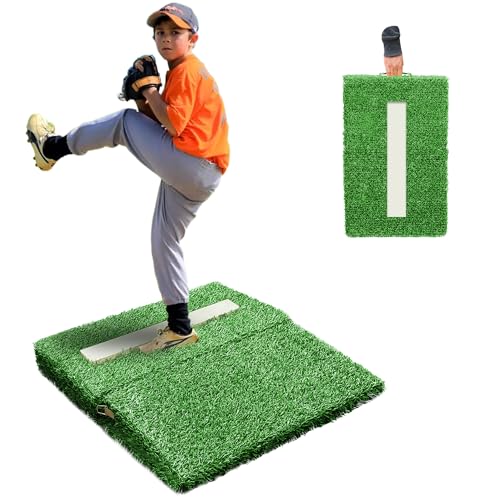 PROLEE Pitching Mound, 10,2 cm große Pitcher-Hügel mit Antifade-Rasen, Pitching Mounds für Baseball, tragbares Design mit einfachem Tragen, 76,2 x 76,2 x 10,2 cm von PROLEE