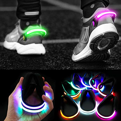 PROLOSO 8 Stück Schuhlichter für Läufer, Clip-On-Schuh-Lichter für Laufen bei Nacht, Walking, Joggen, Radfahren, Sicherheitszubehör von PROLOSO