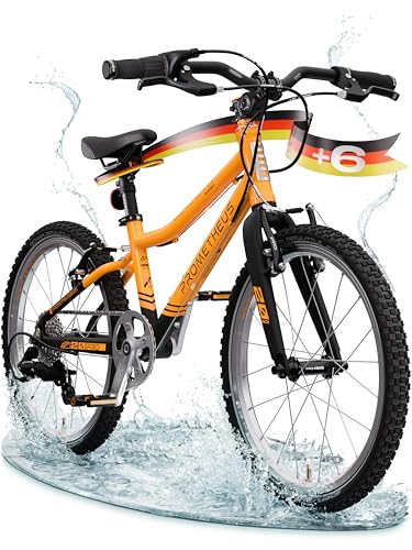 PROMETHEUS BICYCLES PRO Kinderfahrrad 20 Zoll Jungen Mädchen | Premium 20 Zoll Fahrrad Junge Aluminium Super leicht ab 6 Jahre | 7 Gang Schaltung von Microshift | Schwarz Matt Orange PROMETHEUS BICYCLES PRO Kinderfahrrad 20 Zoll Jungen Mädchen | Premium 20 Zoll Fahrrad Junge Aluminium Super leicht ab 6 Jahre | 7 Gang Schaltung von Microshift | Schwarz Matt Orange von PROMETHEUS BICYCLES