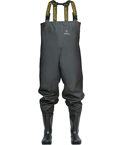 PROS Wathose wasserdichte Anglerhose Fischerhose Dunkles Oliv 45 EU PROS Wathose wasserdichte Anglerhose Fischerhose Dunkles Oliv 45 EU von PROS