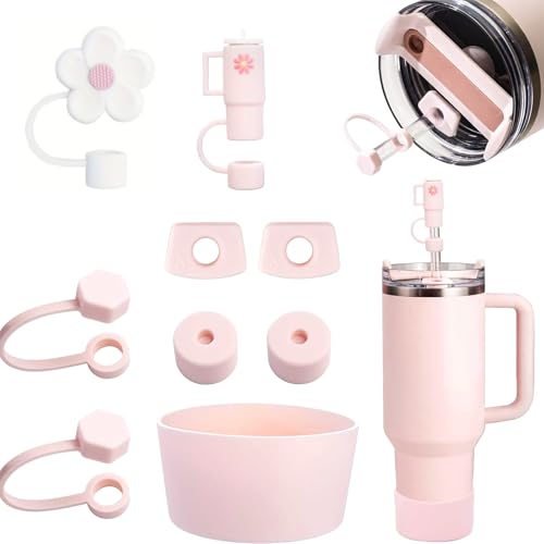 PRZRAO Stanley Cup Zubehör, Stanley Quencher Zubehör, Enthält 6 Auslaufsichere, 2 Strohdeckel, 1 Silikonhülle für Stanley Cup 1,2l und 850 ml Stanley Cup Accessories, Cups nicht enthalten - Rosa PRZRAO Stanley Cup Zubehör, Stanley Quencher Zubehör, Enthält 6 Auslaufsichere, 2 Strohdeckel, 1 Silikonhülle für Stanley Cup 1,2l und 850 ml Stanley Cup Accessories, Cups nicht enthalten - Rosa von PRZRAO