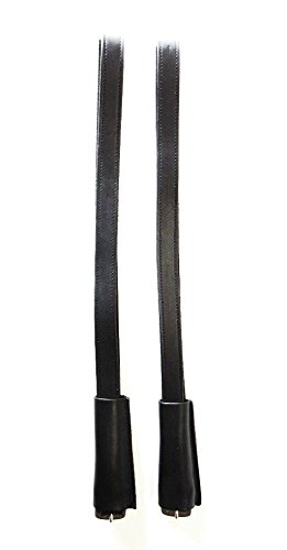 PS Pferdeartikel Paar Englische Steigbügelriemen mit 2,5 cm Breite Farbe Schwarz 140 cm Länge von PS Pferdeartikel