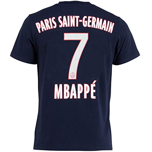 Paris Saint-Germain T-Shirt, Kylian Mbappé, offizielle Kollektion von Paris Saint Germain -Erwachsenengröße M blau von PARIS SAINT-GERMAIN