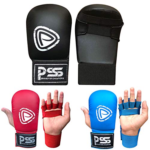 PSS 1018 Kinder-Handschuhe für Karate, Kampfsport, ohne Daumen, Blau und Rot, Größe S PSS 1018 Kinder-Handschuhe für Karate, Kampfsport, ohne Daumen, Blau und Rot, Größe S von PSS