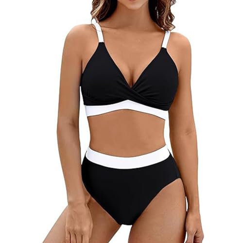 PTILSERY Modischer Bikinis-Set mit hoher Taille für Damen, zweiteilig, geteilt, Badeanzug, Strandmode von PTILSERY