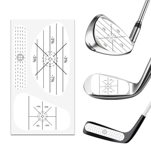 100x3 Stück Golf Impact Tapes, Golfschwung-Trainingshilfen und Selbstlernender Aufkleber, Geeignet für Eisen, Holz und Putter, Trainieren Sie Ihr Golfschwung mit Genauigkeit und Distanz 100x3 Stück Golf Impact Tapes, Golfschwung-Trainingshilfen und Selbstlernender Aufkleber, Geeignet für Eisen, Holz und Putter, Trainieren Sie Ihr Golfschwung mit Genauigkeit und Distanz von PTJJXA