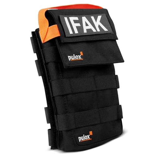 Pulox IFAK Tasche - Taktische Erste Hilfe Pouch leer, Molle kompatibeles Trauma-Kit mit Klett, Medizinische Rip-Away Utensilientasche Pulox IFAK Tasche - Taktische Erste Hilfe Pouch leer, Molle kompatibeles Trauma-Kit mit Klett, Medizinische Rip-Away Utensilientasche von PULOX