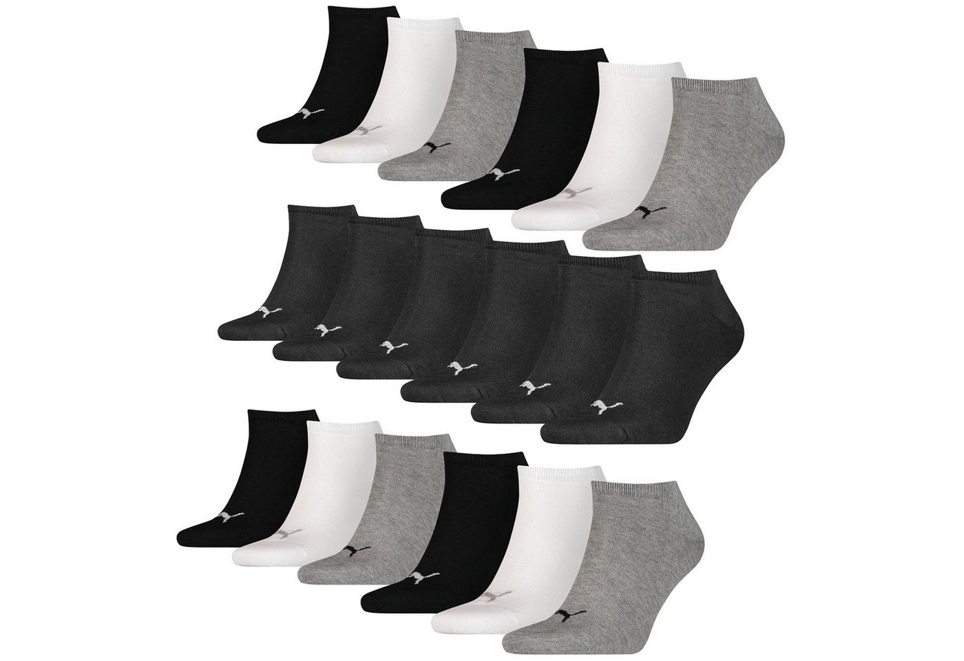 PUMA BODYWEAR Socken Sneaker - Plain flache Zehennaht von PUMA BODYWEAR