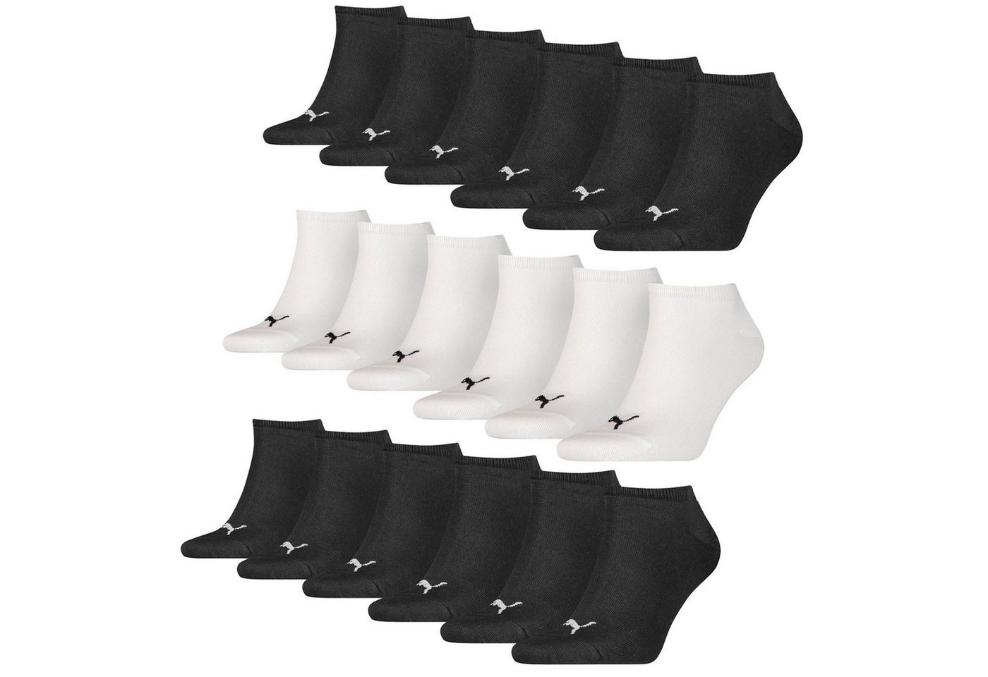 PUMA BODYWEAR Socken Sneaker - Plain (Set, 6-Paar) flache Zehennaht von PUMA BODYWEAR