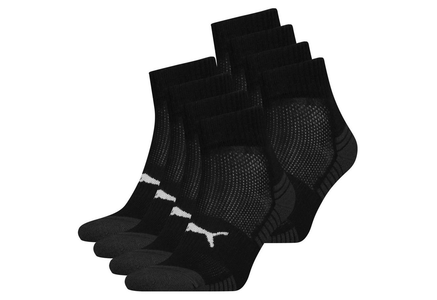PUMA BODYWEAR Socken Sport Quarter mit gepolsterter Sohle, feuchtuigkeitsregulierend 8 Paar von PUMA BODYWEAR