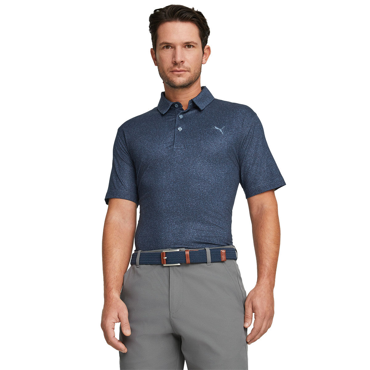 PUMA Golf Men's Navy Blue CLOUDSPUN Primary Golf Polo Shirt, Size: Medium | American Golf von PUMA Golf