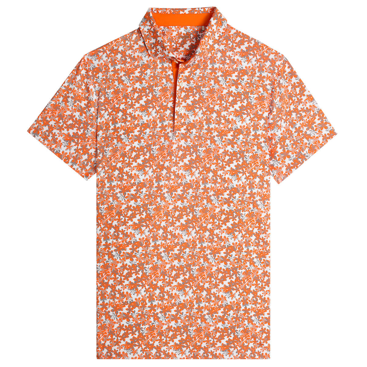 PUMA Men's MATTR Lillie Golf Polo Shirt, Mens, White glow/rickie orange, Medium | American Golf von PUMA Golf