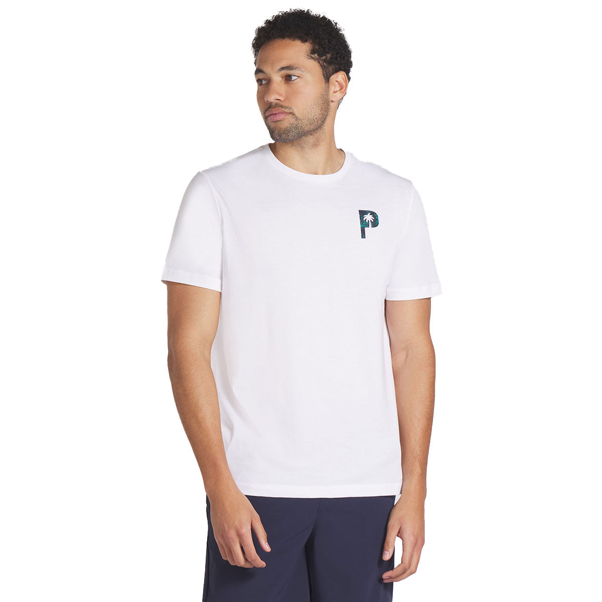 PUMA Men's PTC Glitch Graphic Golf T-Shirt, Mens, White, Medium | American Golf von Puma Golf