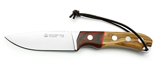 PUMA Jagdmesser Palma Olive Stahl 1.4116 Daumenrampe Pakka Olivenholzgriffschalen Fangriemenöse Lederscheide Messer, blau, M PUMA Jagdmesser Palma Olive Stahl 1.4116 Daumenrampe Pakka Olivenholzgriffschalen Fangriemenöse Lederscheide Messer, blau, M von PUMA