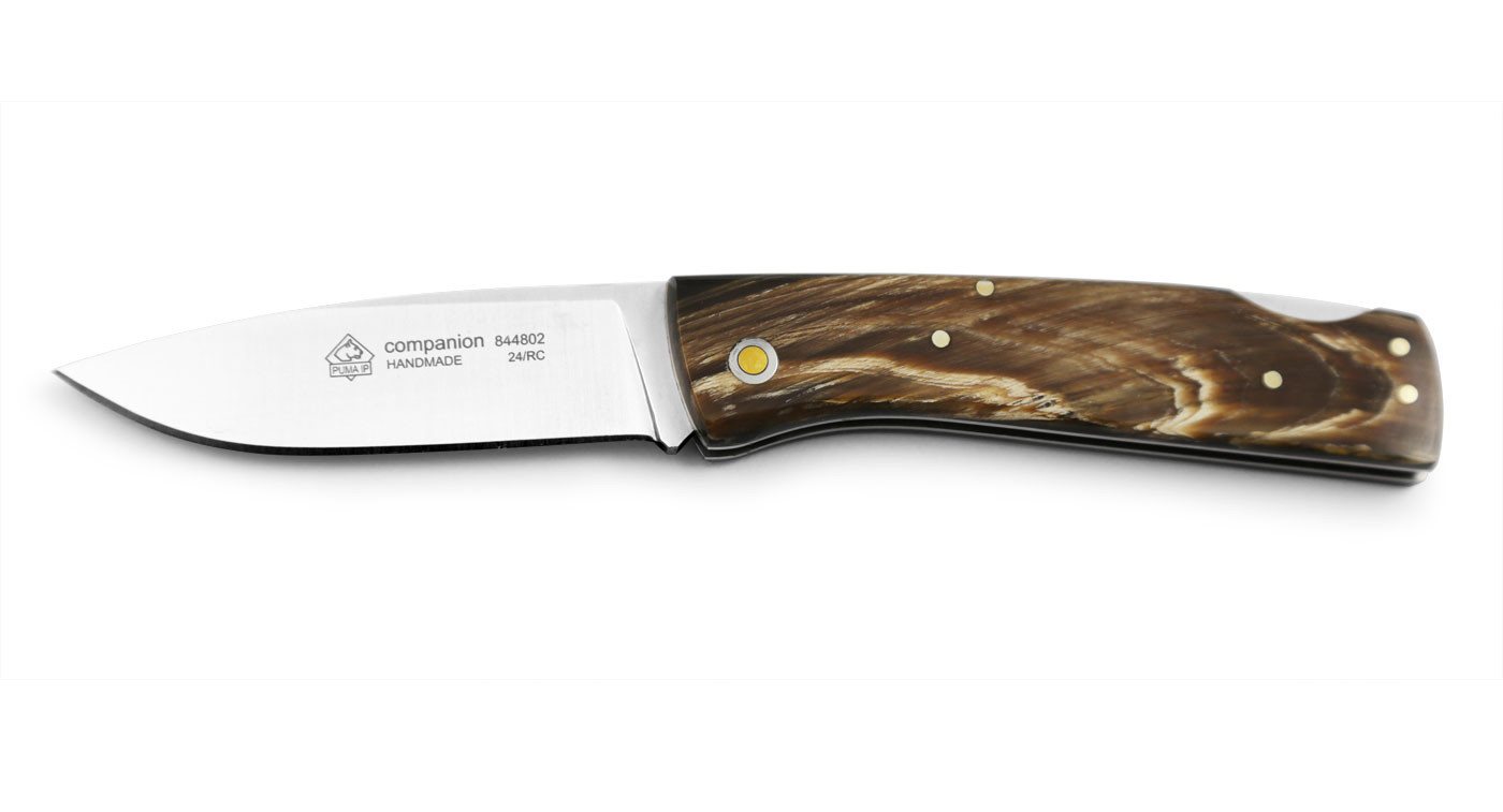 PUMA IP Taschenmesser PUMA IP companion mit Wildlederbeutel, büffelhorn Naturgriffschalen PUMA IP Taschenmesser PUMA IP companion mit Wildlederbeutel, büffelhorn Naturgriffschalen von PUMA IP