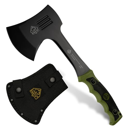 PUMA XP - Packable Hatchet – Kompaktes Outdoor-Beil mit 90 mm Schneide & 305 mm Gesamtlänge – 5 mm Starke Klinge aus 440 Stahl (55-57 HRC) – Rutschfester Gummigriff – inkl. robuster Nylon-Scheide PUMA XP - Packable Hatchet – Kompaktes Outdoor-Beil mit 90 mm Schneide & 305 mm Gesamtlänge – 5 mm Starke Klinge aus 440 Stahl (55-57 HRC) – Rutschfester Gummigriff – inkl. robuster Nylon-Scheide von PUMA