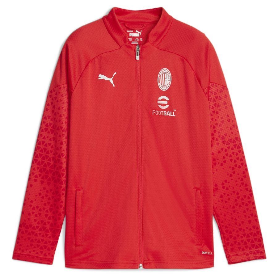 AC Mailand Trainingsjacke - Rot/Feather Grey Kinder von PUMA
