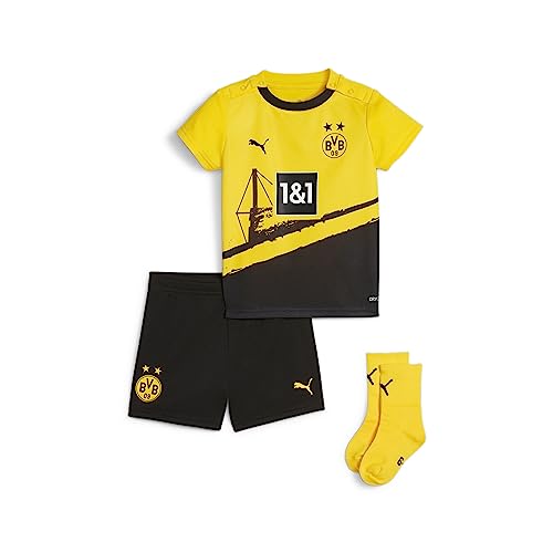 BVB BORUSSIA DORTMUND Baby Kit Home 2024, Größe:68, Spielerflock (zzgl. 14.90EUR):ohne Flock von PUMA