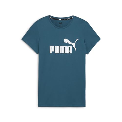 PUMA Unisex Ess Logo Tee (S) T-Shirts, Kaltgrün, XS EU von PUMA