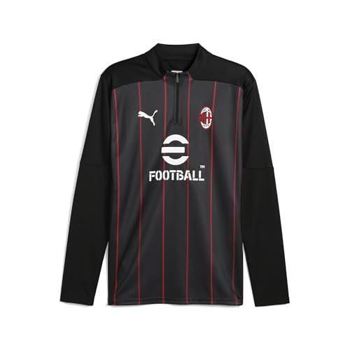 A.C. Milan Prematch Trikot mit 1/4 Reißverschluss Top, Sportjacke für Fußball und Training, offizielles Produkt, Schwarz, Erwachsene, XL A.C. Milan Prematch Trikot mit 1/4 Reißverschluss Top, Sportjacke für Fußball und Training, offizielles Produkt, Schwarz, Erwachsene, XL von PUMA