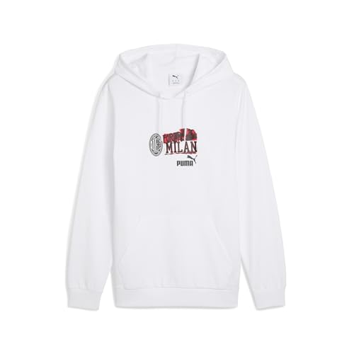 PUMA A.C. Milan - Sweatshirt mit Kapuze ftblNRGY, offizielles Produkt für Fußball, Weiß, XS PUMA A.C. Milan - Sweatshirt mit Kapuze ftblNRGY, offizielles Produkt für Fußball, Weiß, XS von PUMA