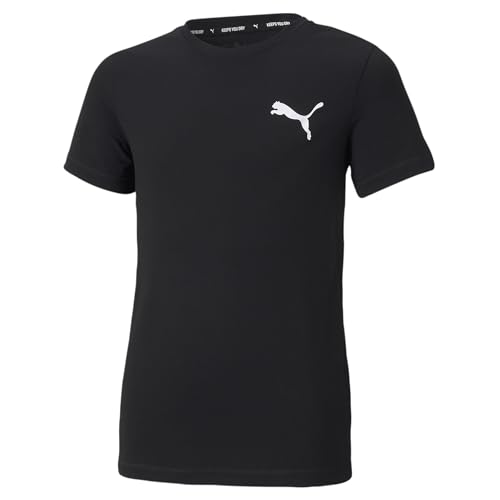 PUMA Jungen Active Small Logo Tee B T-Shirt, Schwarz, 152 EU PUMA Jungen Active Small Logo Tee B T-Shirt, Schwarz, 152 EU von PUMA
